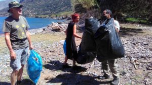 Some big rubbish bags